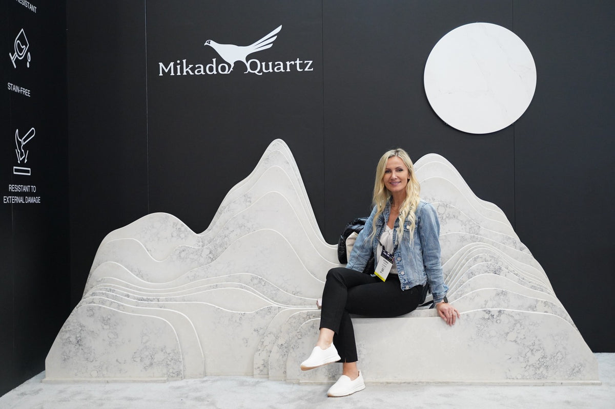 來自台灣，暢銷全美的 Mikado Quartz 帝雉石，餐桌厚度也很實在